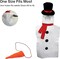 4E's Novelty Adult Snowman Costume – One-Piece Snowman Dress Up with Hat, Scarf & Carrot Nose, Fun Winter Christmas Cosplay Outfit for Men & Women, Holiday Party, School Play & Photo Shoot Accessories